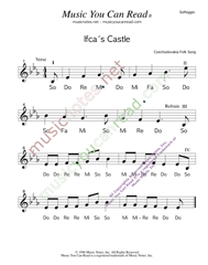 Click to Enlarge: "Ifca's Castle," Solfeggio Format