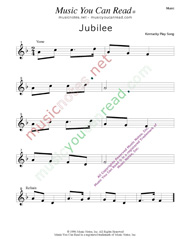 "Jubilee," Music Format