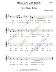 Click to Enlarge: "New River Train," Rhythm Format