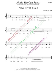 Click to Enlarge: "New River Train," Solfeggio Format