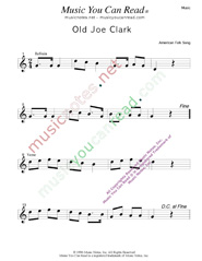 "Old Joe Clark," Music Format