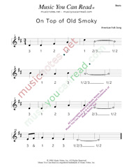 Click to enlarge: "On Top of Old Smoky," Beats Format