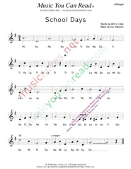 Click to Enlarge: "Down by the Bay" Solfeggio Format