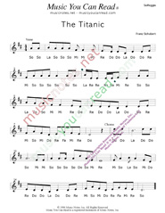 Click to Enlarge: "The Titanic," Solfeggio Format