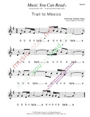 Click to Enlarge: "Trail to Mexico," Rhythm Format