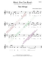 Click to Enlarge: "Two Wings," Rhythm Format