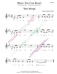 Click to Enlarge: "Two Wings," Rhythm Format