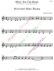 "Worried Man Blues," Music Format
