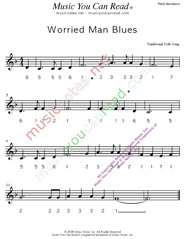 Click to Enlarge: "Worried Man Blues," Pitch Number Format