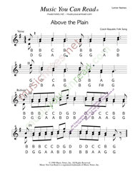 Click to Enlarge: "" Letter Names Format