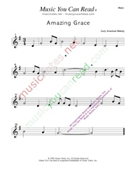 "Amazing Grace," Music Format