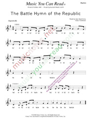 Click to Enlarge: "Battle Hymn of the Republic," Rhythm Format