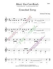 Click to enlarge: "Crawdad Song," Beats Format
