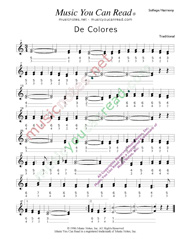 Click to Enlarge: "De Colores," Pitch Number Format