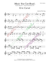 Click to Enlarge: "Erie Canal," Pitch Number Format