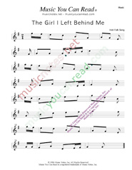 "The Girl I Left Behind Me," Music Format