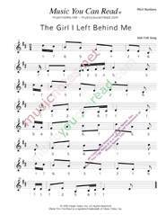Click to Enlarge: "The Girl I Left Behind Me," Pitch Number Format