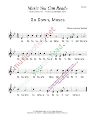 Click to Enlarge: "Go Down, Moses," Rhythm Format