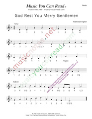 Click to enlarge: "God Rest You Merry Gentlemen," Beats Format