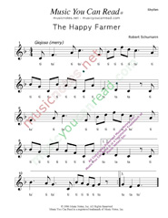 Click to Enlarge: "The Happy Farmer," Rhythm Format