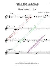 "Haul Away, Joe," Music Format