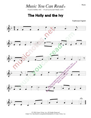 "The Holly and the Ivy," Music Format