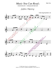 "John Henry," Music Format