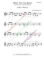 Click to Enlarge: "John Henry," Pitch Number Format