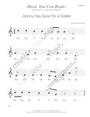 Click to Enlarge: "Down by the Bay" Solfeggio Format
