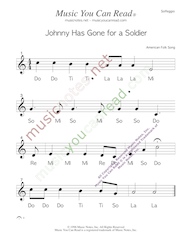 Click to Enlarge: "Down by the Bay" Solfeggio Format