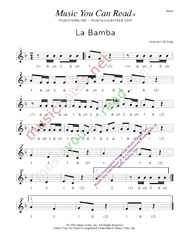 Click to enlarge: "La Bamba," Beats Format