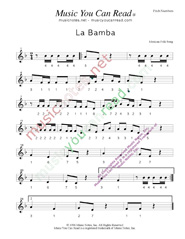 Click to Enlarge: "La Bamba," Pitch Number Format