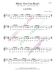 Click to Enlarge: "Laredo," Solfeggio Format
