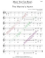 Click to enlarge: "The Marine's Hymn," Beats Format