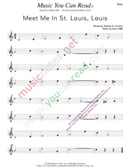 "Meet Me in St. Louis, Louis," Music Format