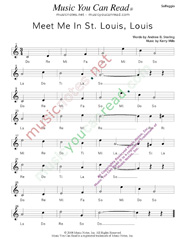 Click to Enlarge: "Meet Me in St. Louis, Louis," Solfeggio Format