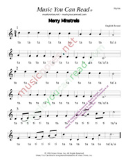 Click to Enlarge: "Merry Minstrels," Rhythm Format