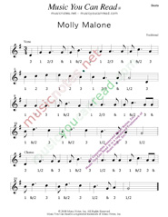 Click to enlarge: "Molly Malone," Beats Format