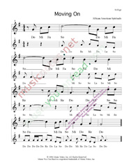 Click to Enlarge: "Moving On," Solfeggio Format