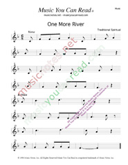 "One More River," Music Format