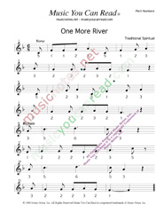 Click to Enlarge: "One More River," Pitch Number Format