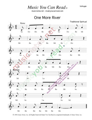 Click to Enlarge: "One More River," Solfeggio Format