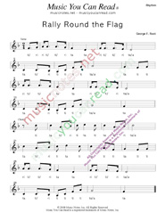 Click to Enlarge: "Rally Round the Flag," Rhythm Format