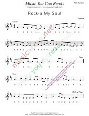 Click to Enlarge: "Rock-a My Soul," Pitch Number Format