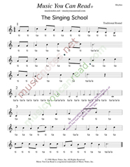 Click to Enlarge: "The Singing School," Rhythm Format