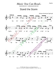 Click to Enlarge: "Stand the Storm," Rhythm Format
