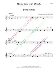 "Steal Away," Music Format