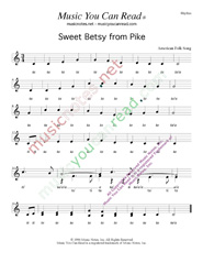 Click to Enlarge: "Sweet Betsy from Pike," Rhythm Format