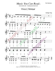 Click to Enlarge: "Viva L'Amour," Pitch Number Format