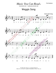 Click to Enlarge: "Weggis Song," Pitch Number Format